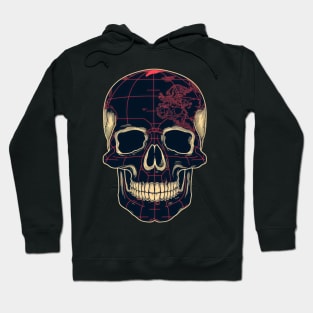 Skull with map Hoodie